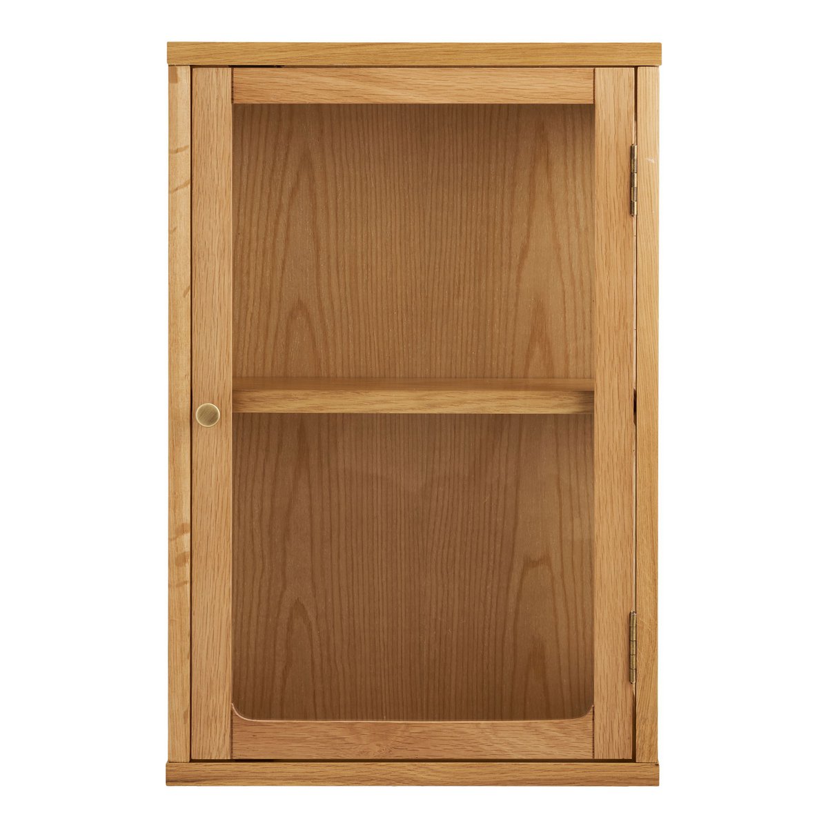 House Nordic ApS - Zamora Hangkast, eiken/eikenfineer/gehard glas, naturel, 20x40x60 cm - Deco Delights