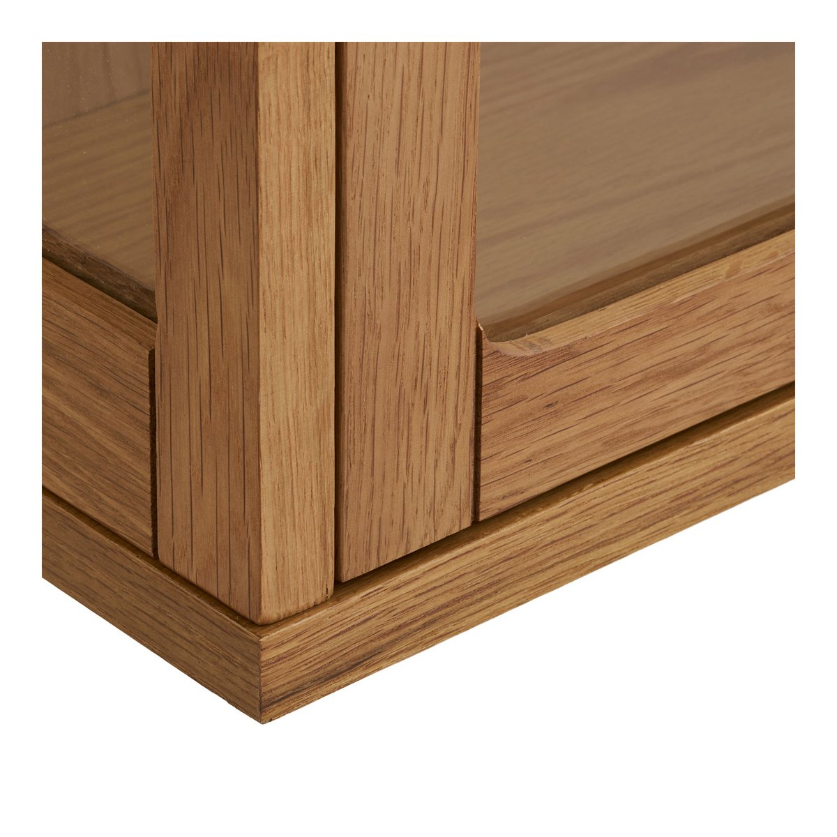House Nordic ApS - Zamora Hangkast, eiken/eikenfineer/gehard glas, naturel, 20x40x60 cm - Deco Delights