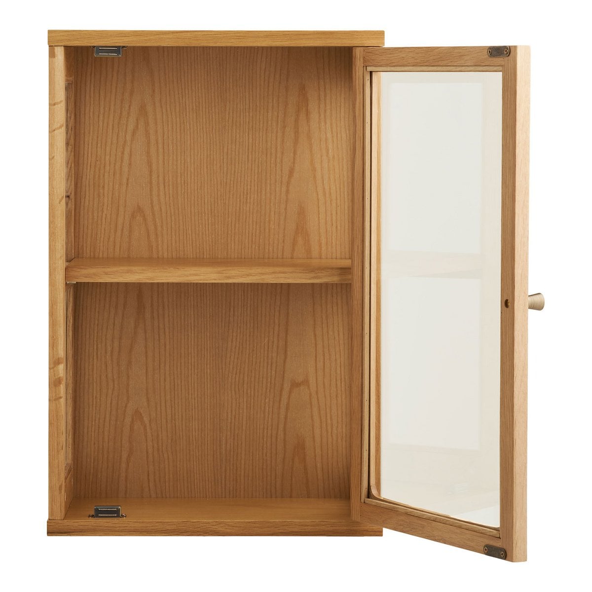 House Nordic ApS - Zamora Hangkast, eiken/eikenfineer/gehard glas, naturel, 20x40x60 cm - Deco Delights