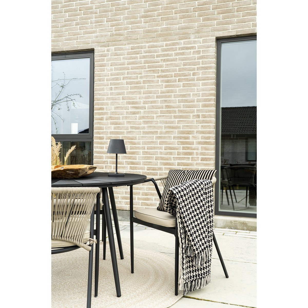 House Nordic ApS - Plaid Zwart/Beige - Deco Delights