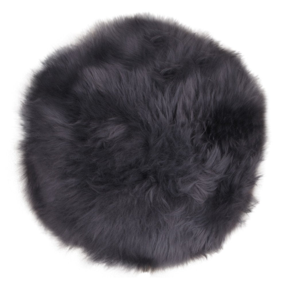House Nordic ApS - Zitting van lamsleer - Echt lamsleer, grijs - Ø35 cm - Deco Delights