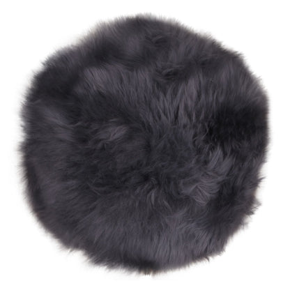 House Nordic ApS - Zitting van lamsleer - Echt lamsleer, grijs - Ø35 cm - Deco Delights