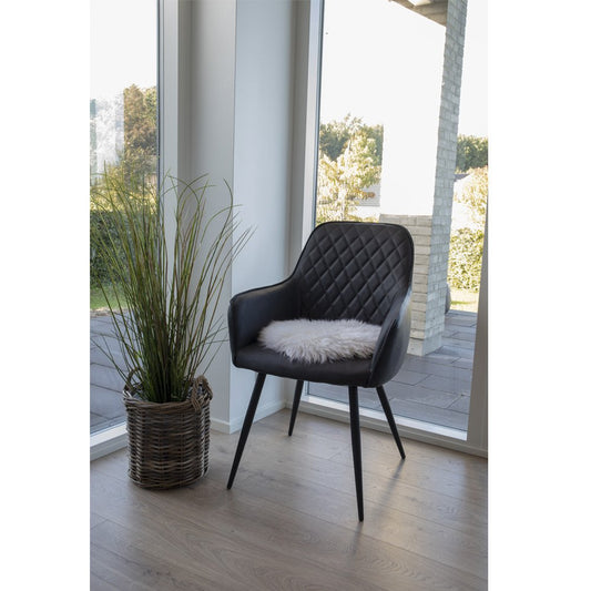 House Nordic ApS - Zitting van lamsleer - Echt lamsleer, Ivoor - Ø35 cm - Deco Delights