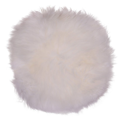 House Nordic ApS - Zitting van lamsleer - Echt lamsleer, Ivoor - Ø35 cm - Deco Delights