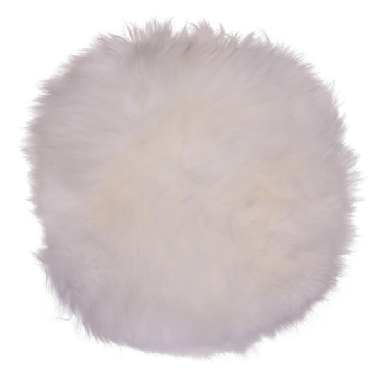 House Nordic ApS - Zitting van lamsleer - Echt lamsleer, Ivoor - Ø35 cm - Deco Delights