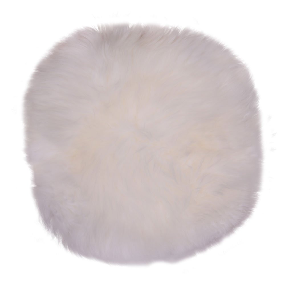 House Nordic ApS - Zitting van lamsleer - Echt lamsleer, Ivoor - Ø35 cm - Deco Delights