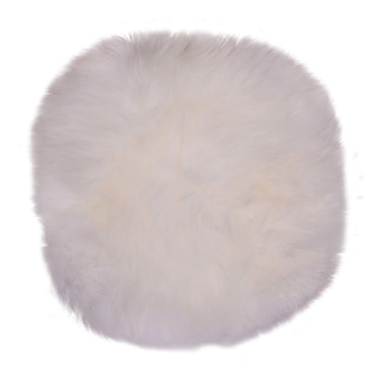 House Nordic ApS - Zitting van lamsleer - Echt lamsleer, Ivoor - Ø35 cm - Deco Delights