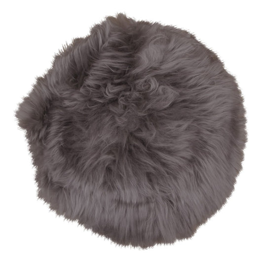 House Nordic ApS - Zitting van lamsleer - Echt lamsleer, lichtbruin - Ø35 cm - Deco Delights
