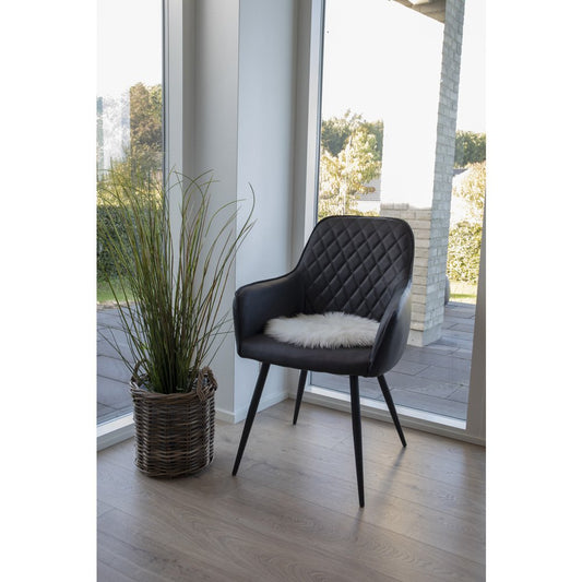 House Nordic ApS - Zitting van lamsleer kunstmatig - Wit, polyester, 35x35x6,5 cm - Deco Delights