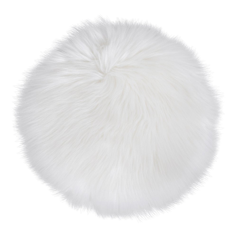 House Nordic ApS - Zitting van lamsleer kunstmatig - Wit, polyester, 35x35x6,5 cm - Deco Delights