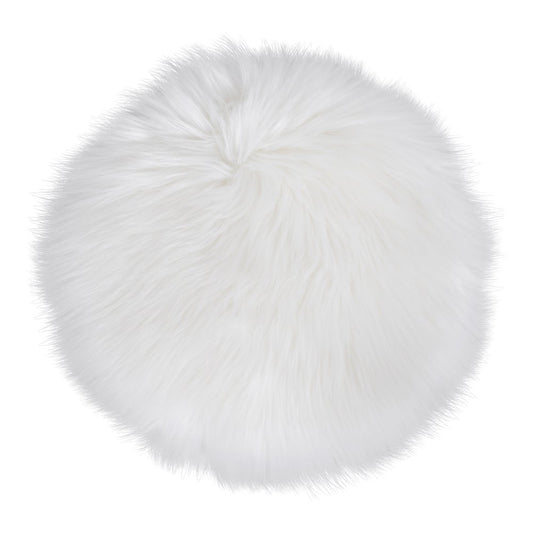 House Nordic ApS - Zitting van lamsleer kunstmatig - Wit, polyester, 35x35x6,5 cm - Deco Delights