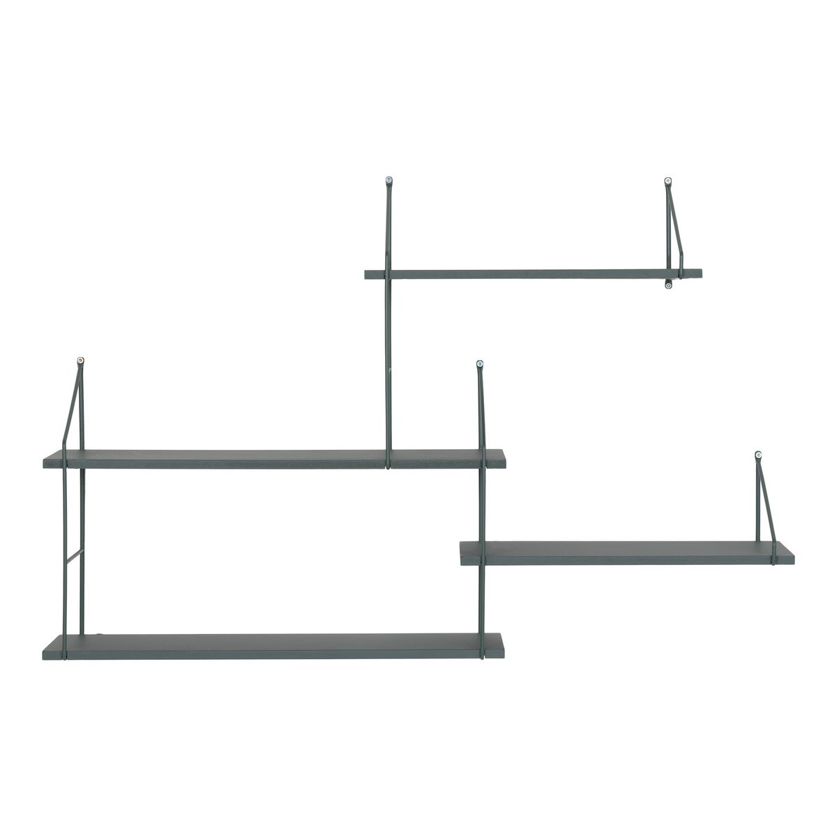House Nordic ApS - Harlem Plank - Zwart/groen - Deco Delights Wandplank