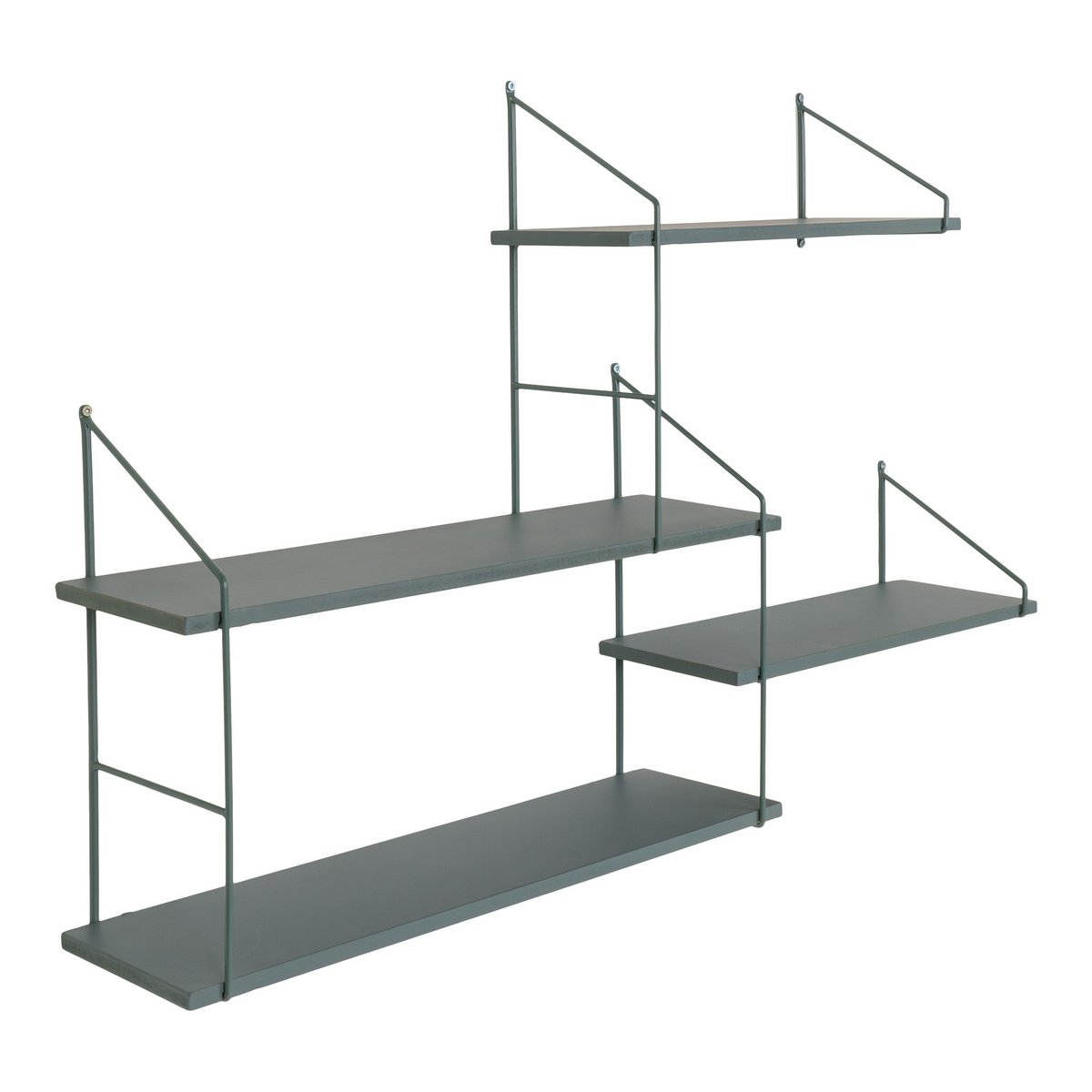 House Nordic ApS - Harlem Plank - Zwart/groen - Deco Delights Wandplank