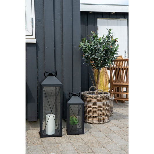 House Nordic ApS - House Nordic CASA - Lantaarn - Staal/Glas, Zwart, set van 2 - Deco Delights Lantaarn