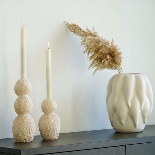 House Nordic ApS - House Nordic Kandelaar - Beige (set van 2) - Deco Delights Kandelaar
