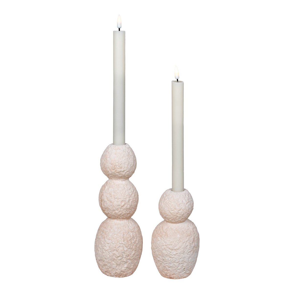 House Nordic ApS - House Nordic Kandelaar - Beige (set van 2) - Deco Delights Kandelaar