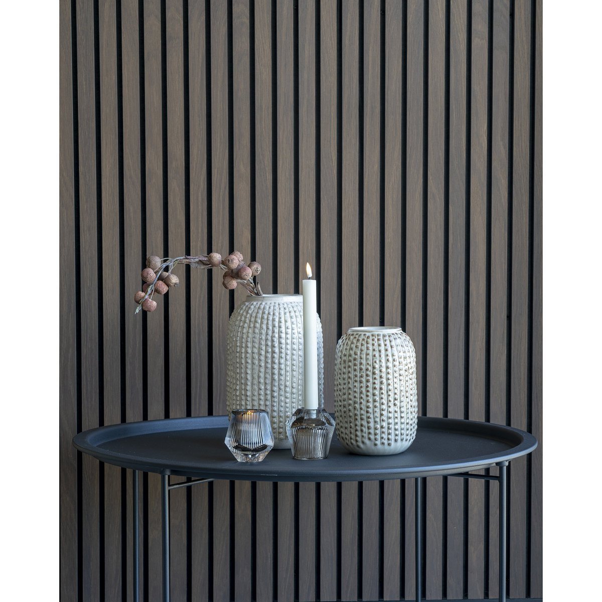 House Nordic ApS - House Nordic - Kandelaar - Glas, Rood/Blauw/Bruin, set van 12 - Deco Delights Kandelaar