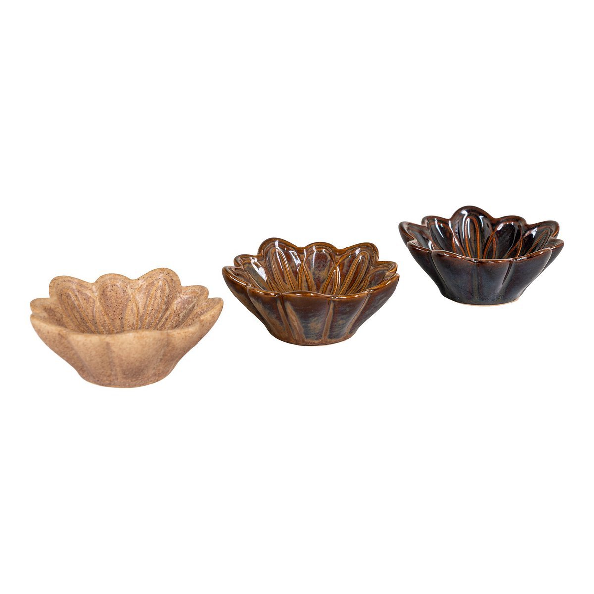 House Nordic ApS - House Nordic Kom - Beige / Bruin / Donkerbruin (set van 3) - Deco Delights Waxinelichthouder