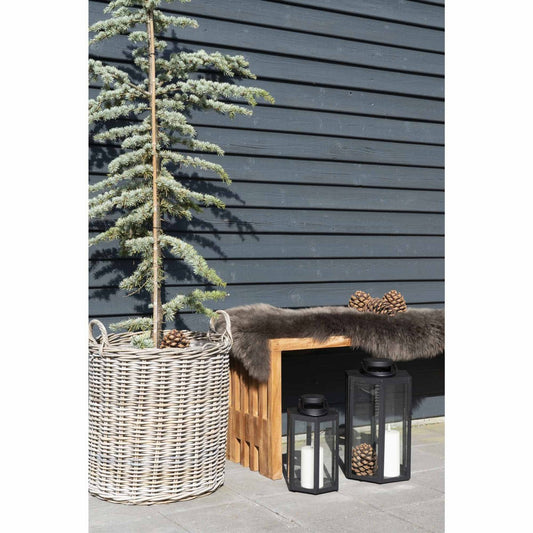 House Nordic ApS - House Nordic MILOS - Lantaarn - Staal/Glas, Zwart, set van 2 - Deco Delights Lantaarn