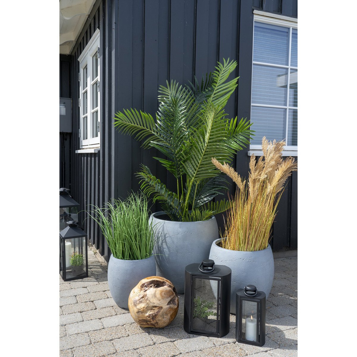 House Nordic ApS - House Nordic TOLOSA - Lantaarn - Staal/Glas, Zwart, set van 2 - Deco Delights Lantaarn