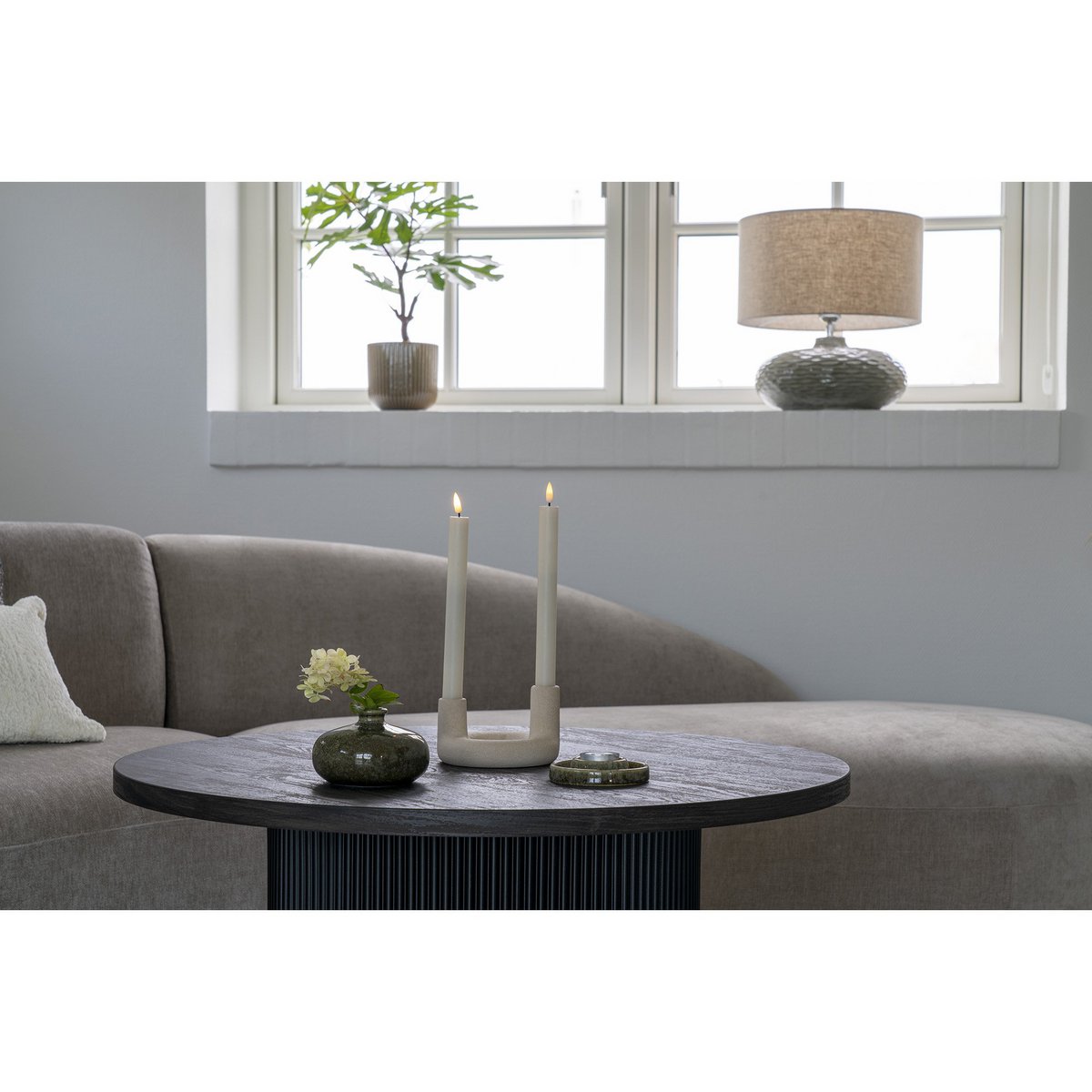 House Nordic ApS - House Nordic - Waxinelichthouder - Keramiek, Lichtgroen - Deco Delights Waxinelichthouder