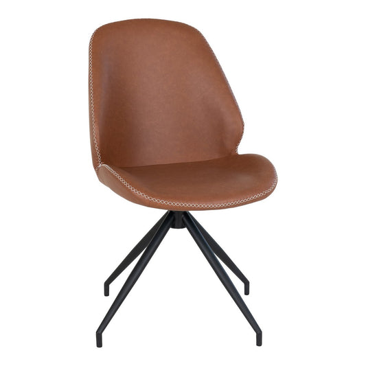 House Nordic ApS - Monte Carlo Eetkamerstoel met Draaiknop - Bruin - set van 2 - Deco Delights Eetkamerstoel