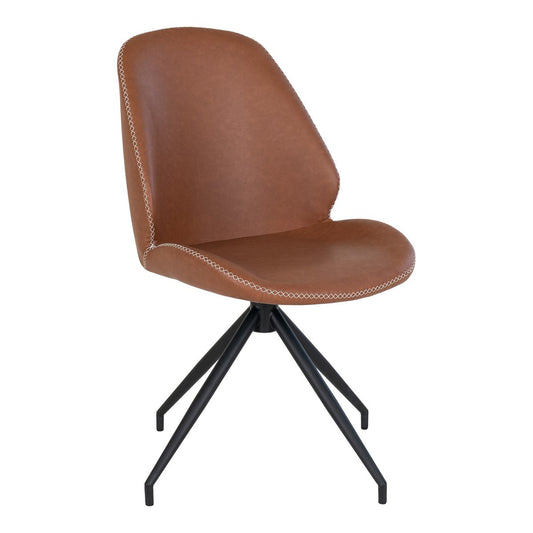 House Nordic ApS - Monte Carlo Eetkamerstoel met Draaiknop - Bruin - set van 2 - Deco Delights Eetkamerstoel