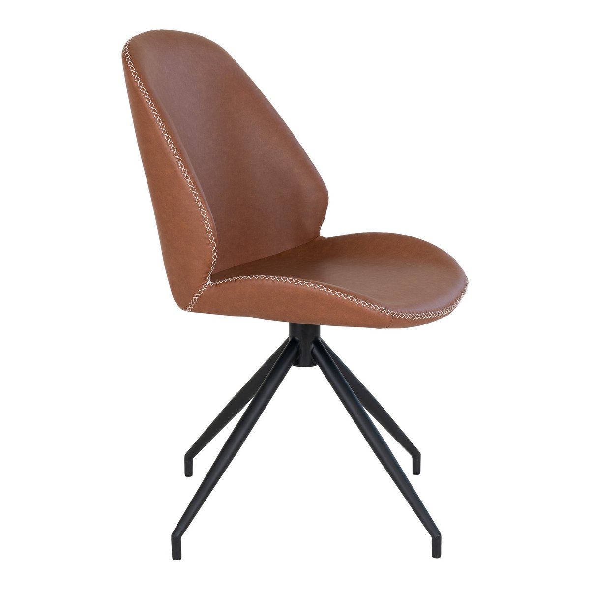 House Nordic ApS - Monte Carlo Eetkamerstoel met Draaiknop - Bruin - set van 2 - Deco Delights Eetkamerstoel