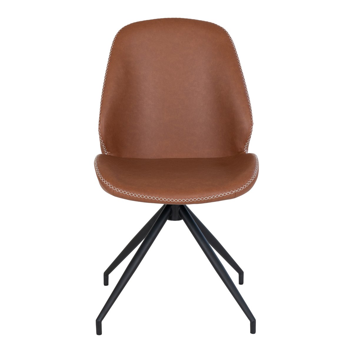 House Nordic ApS - Monte Carlo Eetkamerstoel met Draaiknop - Bruin - set van 2 - Deco Delights Eetkamerstoel