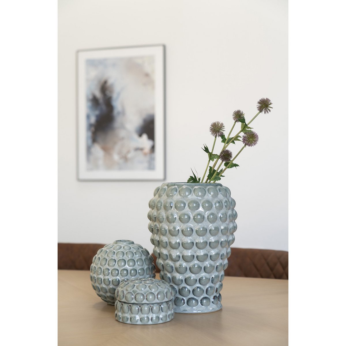 House Nordic ApS - Pot - Pot in keramiek, blauw, Ø12,5x8,5 cm - Deco Delights