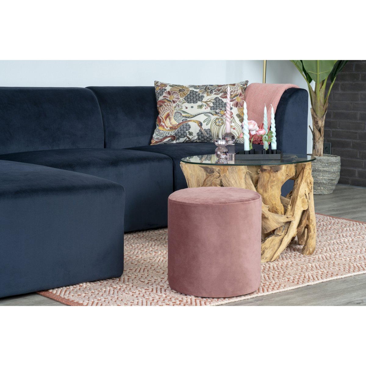 House Nordic ApS - Vloerkleed Ibiza - Donker Koraal - Deco Delights Vloerkleed