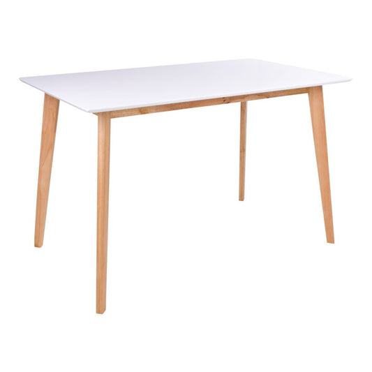 House Nordic ApS - Vojens Dining Table - Eettafel in wit en naturel 120x70xh75 cm - Deco Delights Eettafel